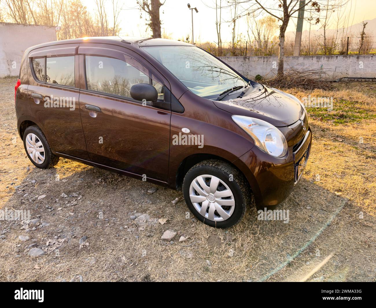 Suzuki alto small five door hatchback car: Swat, Pakistan - 01 January 2024. Stock Photo