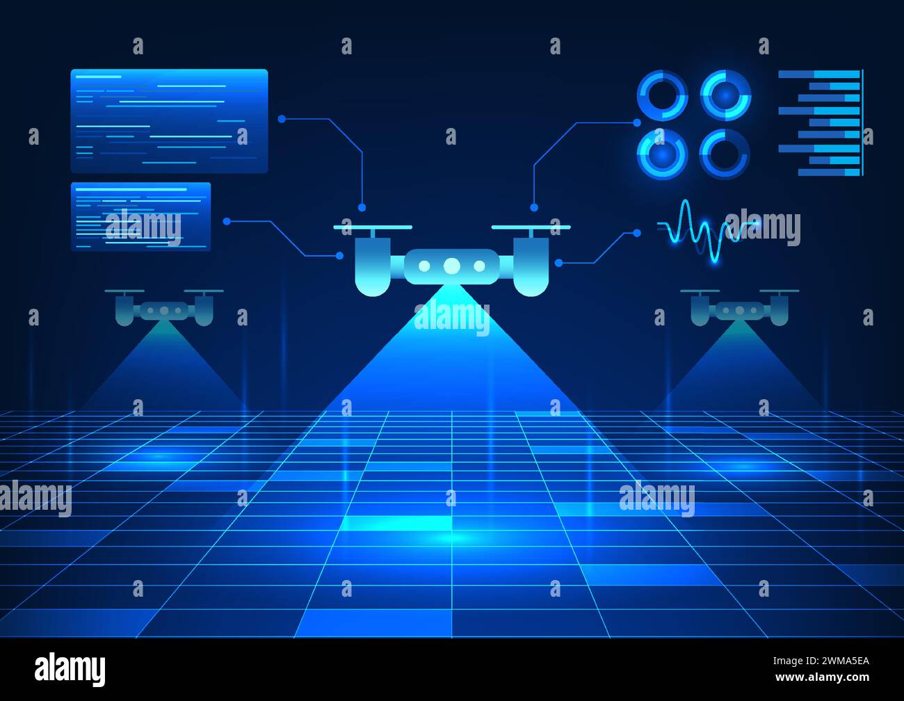 Smart drone technology that uses drones to inspect areas Both