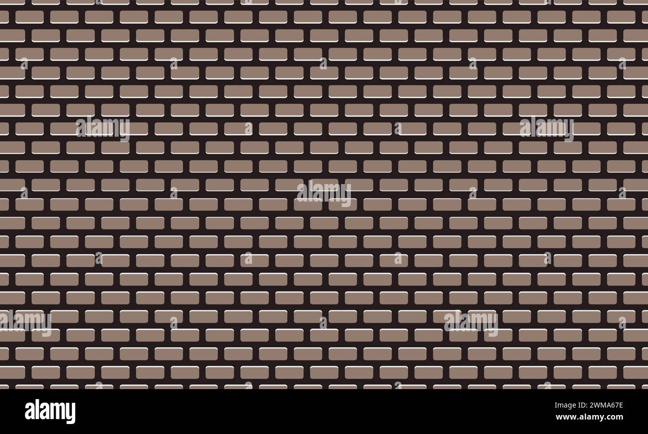 Brown brick wall seamless pattern background Stock Vector