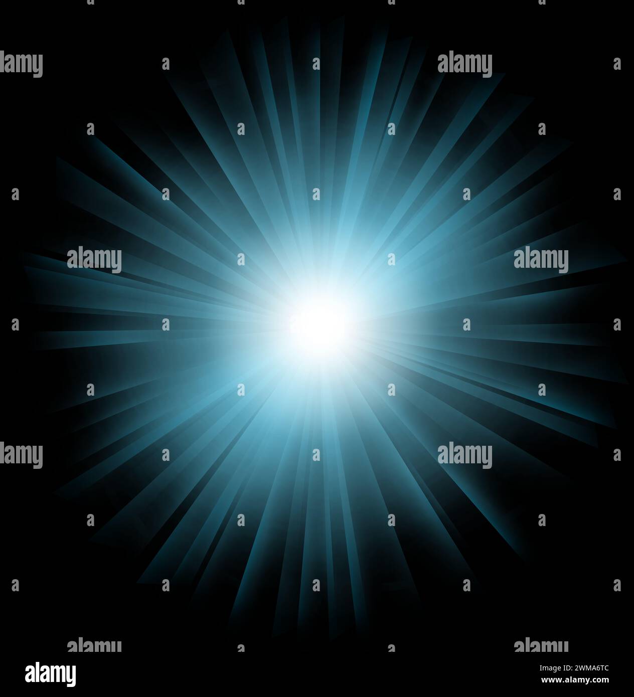 shining light with blue glow color Stock Photo