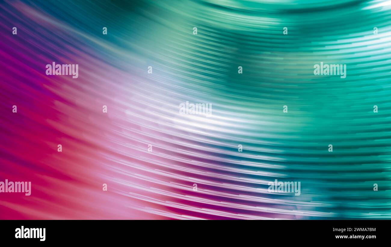 Abstract pink and green light lines background Stock Photo