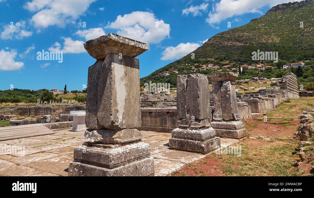 Messene an ancient greek city hi-res stock photography and
