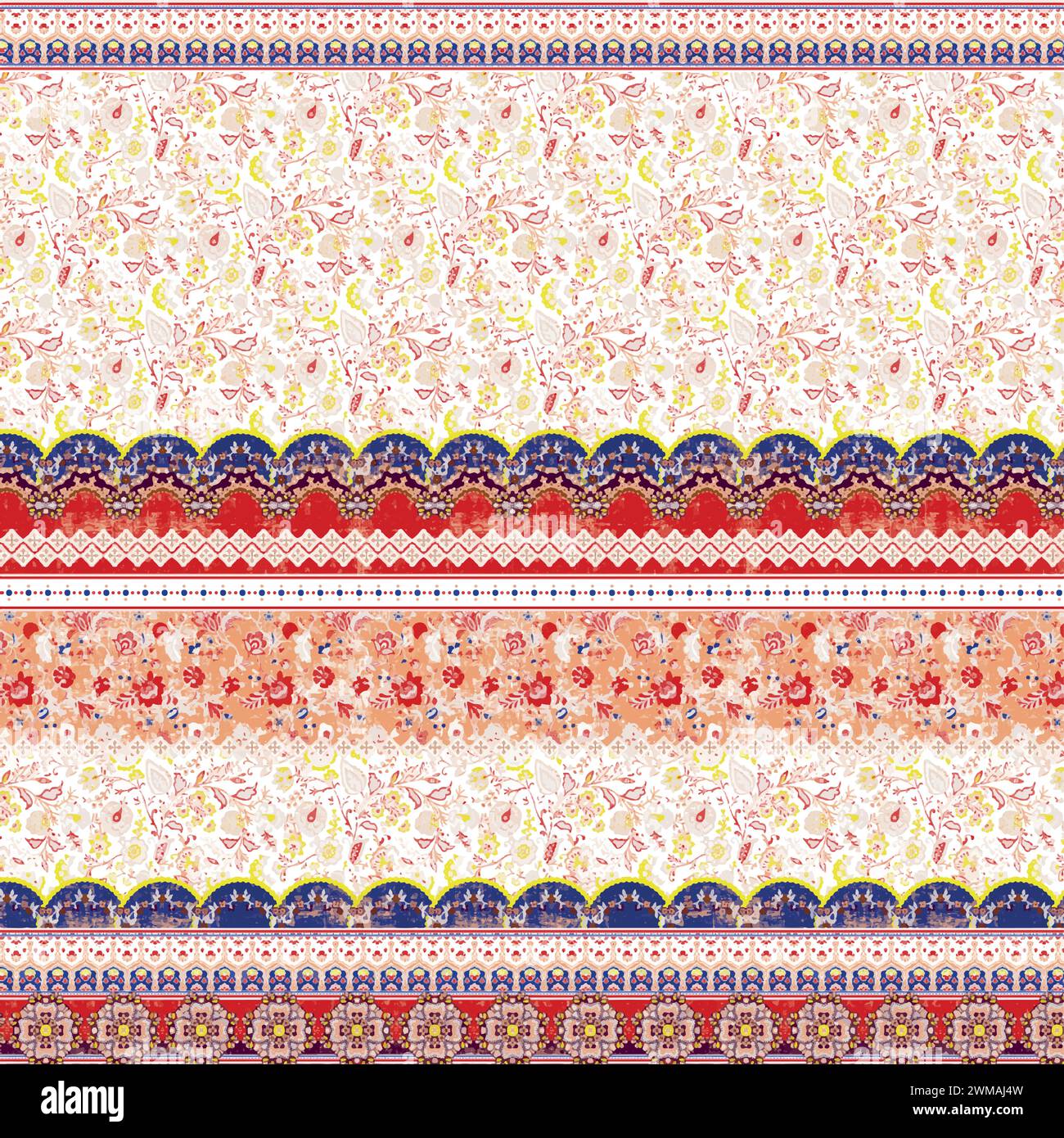 Textile fabric pattern artwork seamless pattern Stock Vector