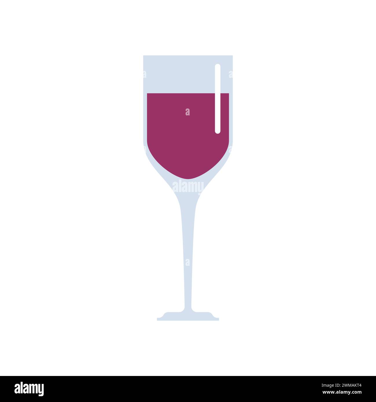 Glass of red wine icon sign isolated. Glass of alcohol Stock Vector ...