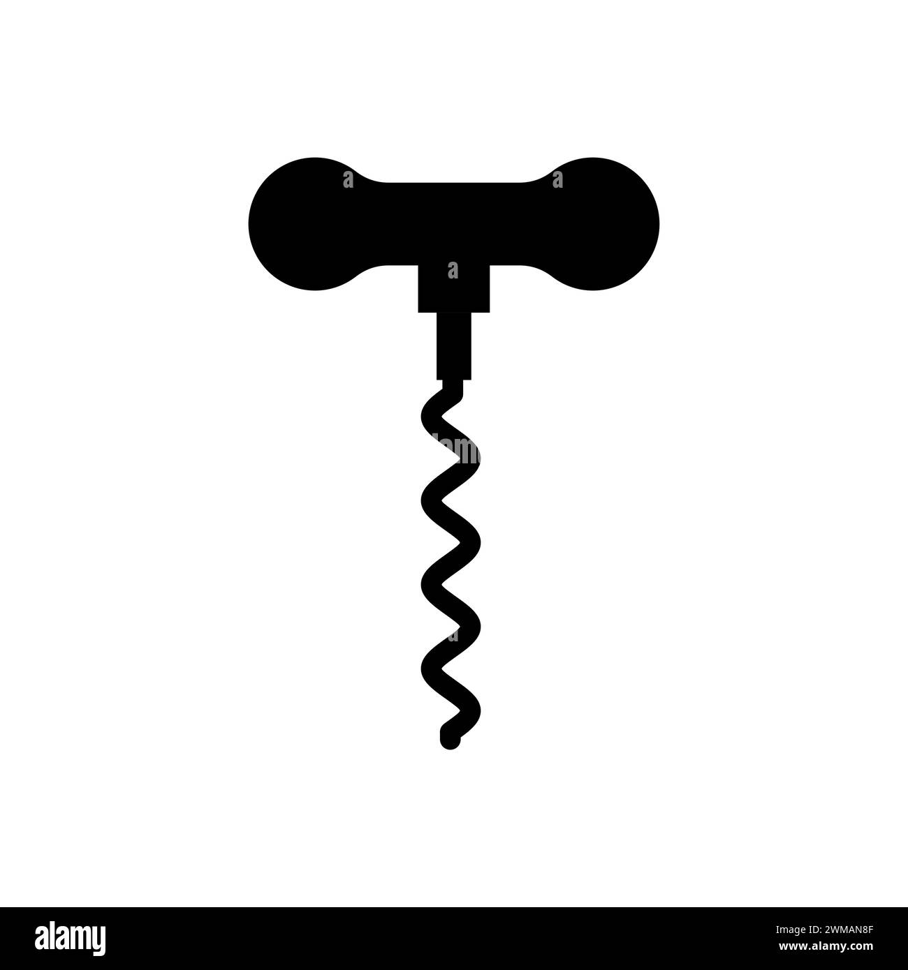 Corkscrew symbol icon. Wine bottle corkscrew Stock Vector Image & Art