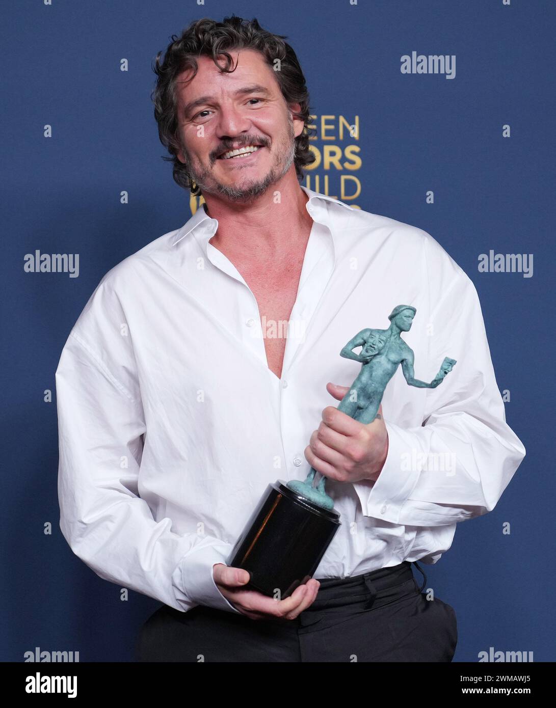 Los Angeles, USA. 24th Feb, 2024. Pedro Pascal, winner of the ...