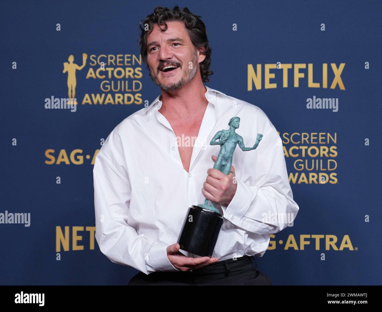 Los Angeles, USA. 24th Feb, 2024. Pedro Pascal, winner of the ...