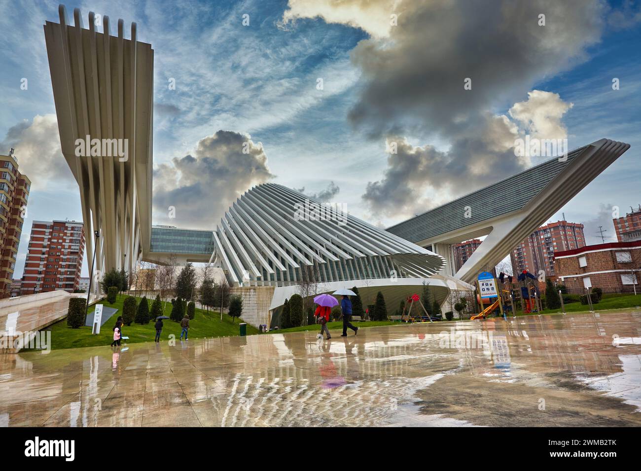 Congress Palace Building of Oviedo City, Conference and Exhibition centre, by Santiago Calatrava., Oviedo, Asturias, Spain Stock Photo