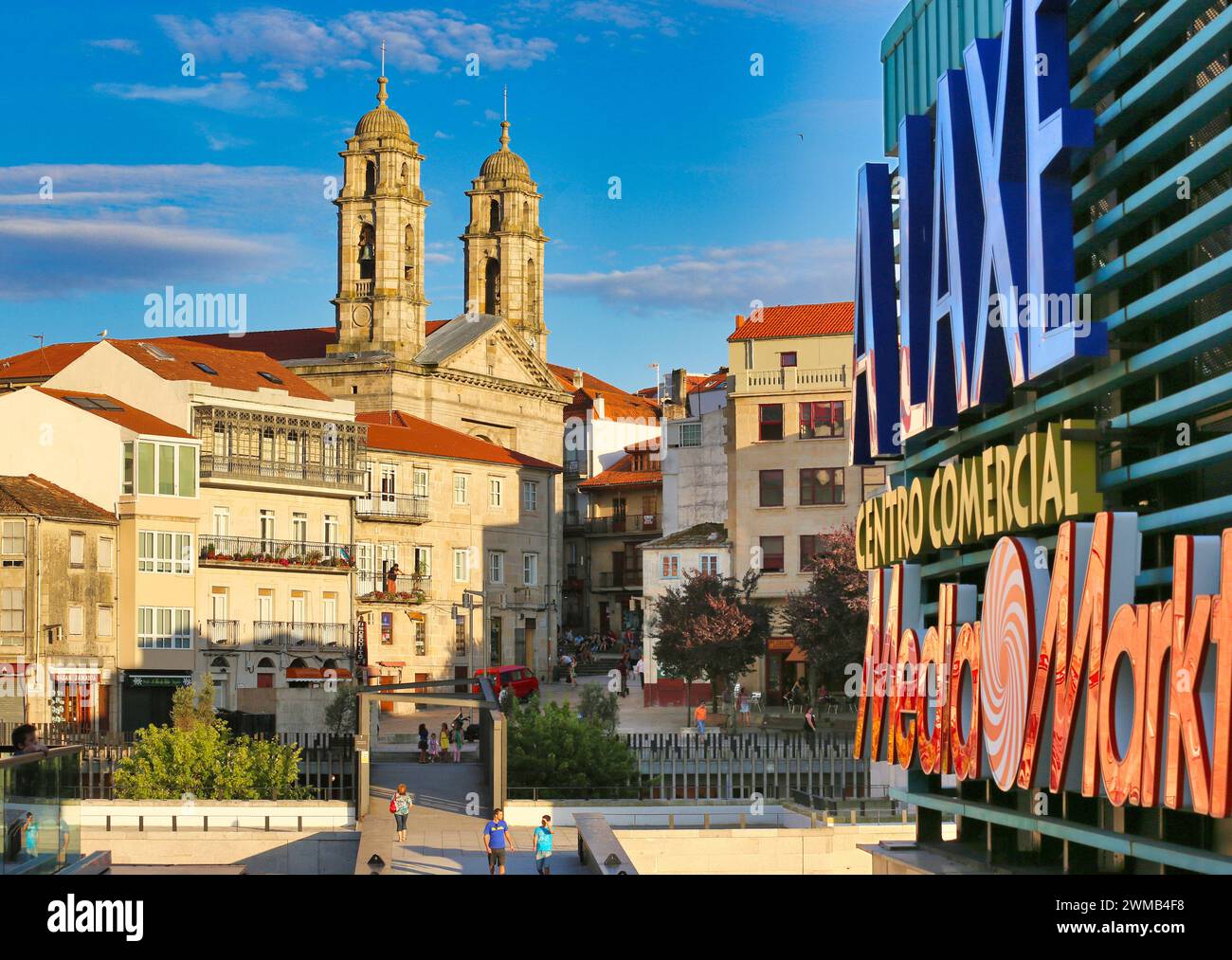 A Laxe mall, Co-Cathedral, Old Town, Vigo, Pontevedra, Galicia, Spain Stock Photo