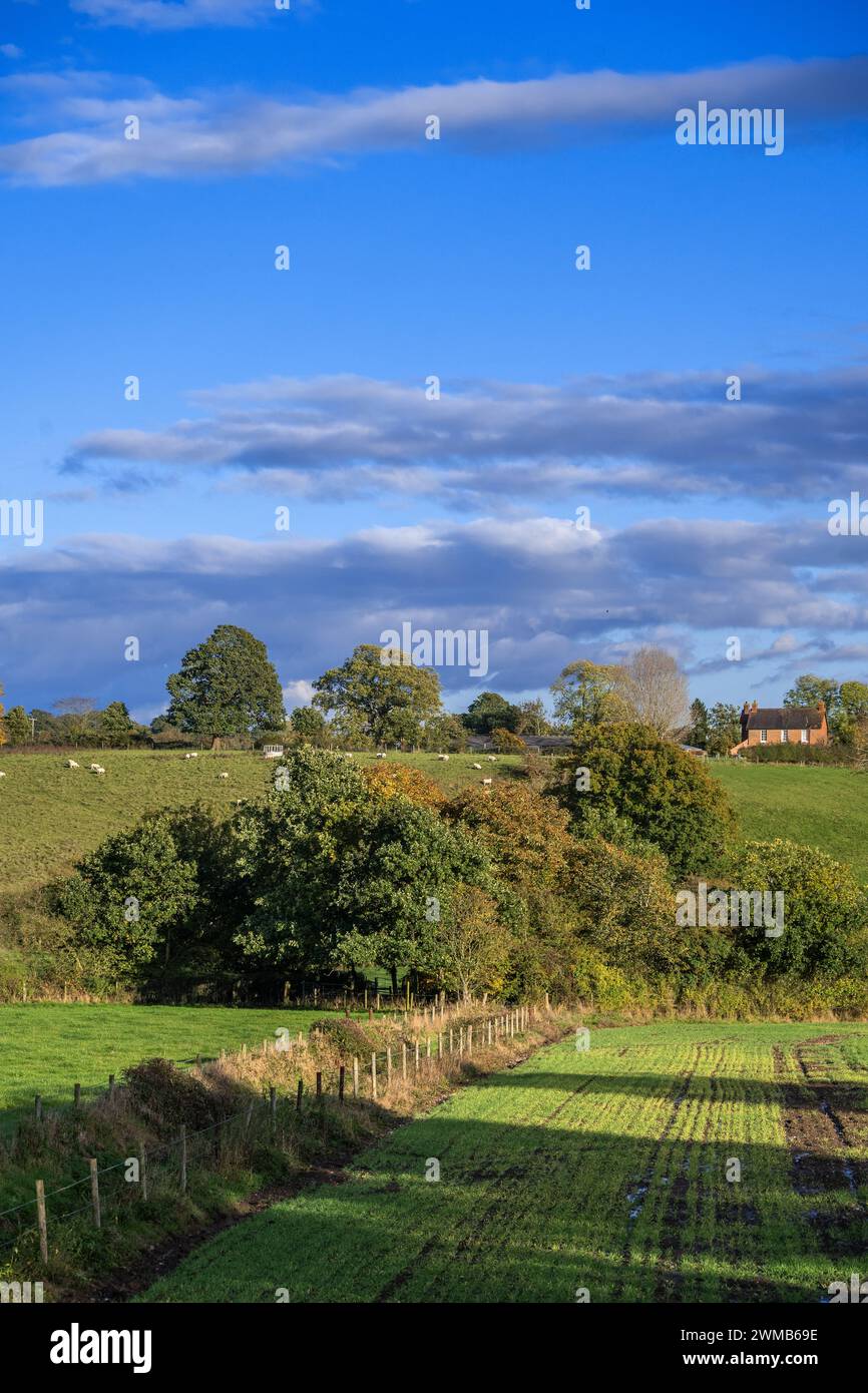 view from hanbury church over worcestershire landscape - this is supposed to be where the radio serial the archers is set england uk Stock Photo