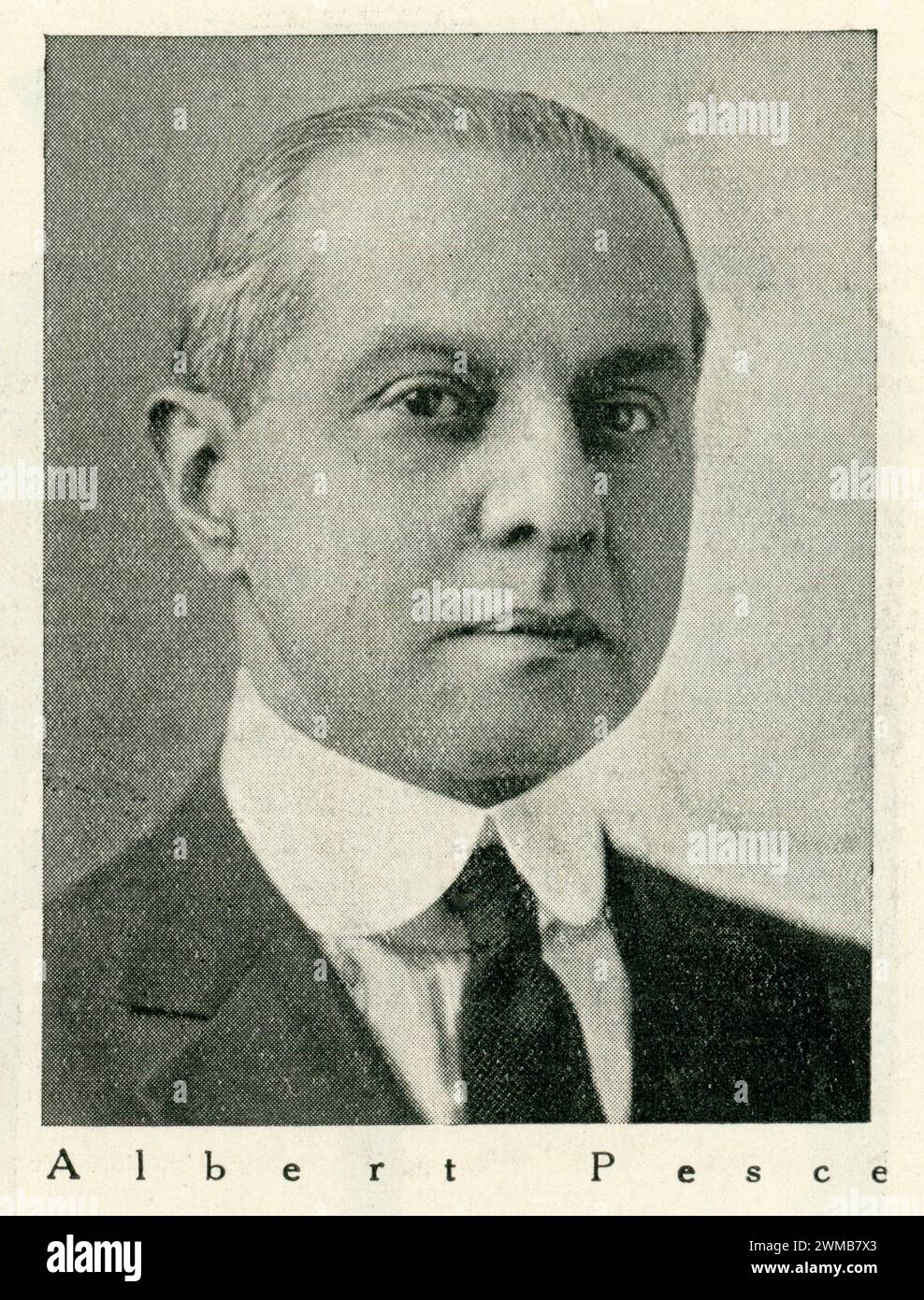 ALBERT PESCE (1868 - 1923) Music Arranger / Director for live orchestral accompaniment at movie theatres all over America of films of D.W.GRIFFITH beginning with Birth of a Nation and later including Hearts of the World, Way Down East, One Exciting Night, The White Rose and The Love Flower Stock Photo