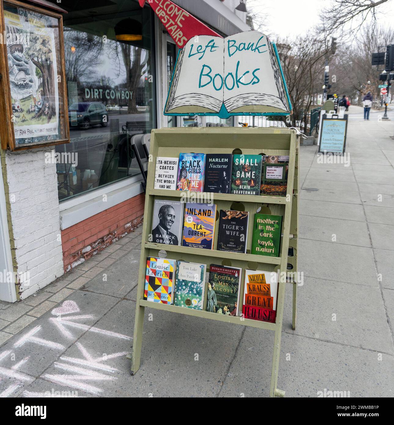 Display outside a bookstoe in Chester, Vermont Stock Photo