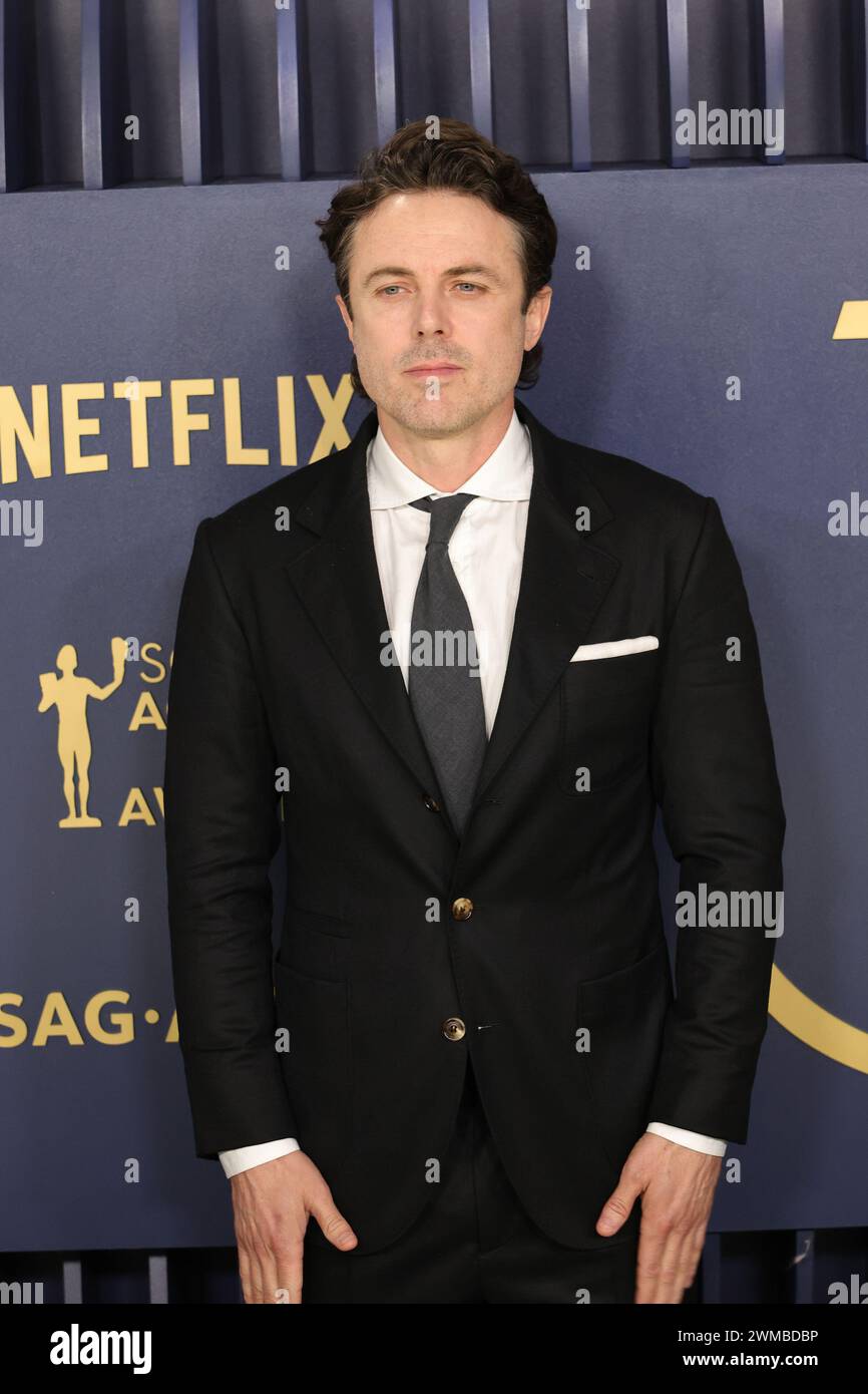 Los Angeles Ca 24th Feb 2024 Casey Affleck In The Press Room At The Los Angeles Ca 24th Feb 2024 Casey Affleck In The Press Room At The 2024 Screen Actors Guild Awards On February 24 2024 At The Shrine Auditorium In Los Angeles California Credit Faye Sadoumedia Punchalamy Live News 2WMBDBP 