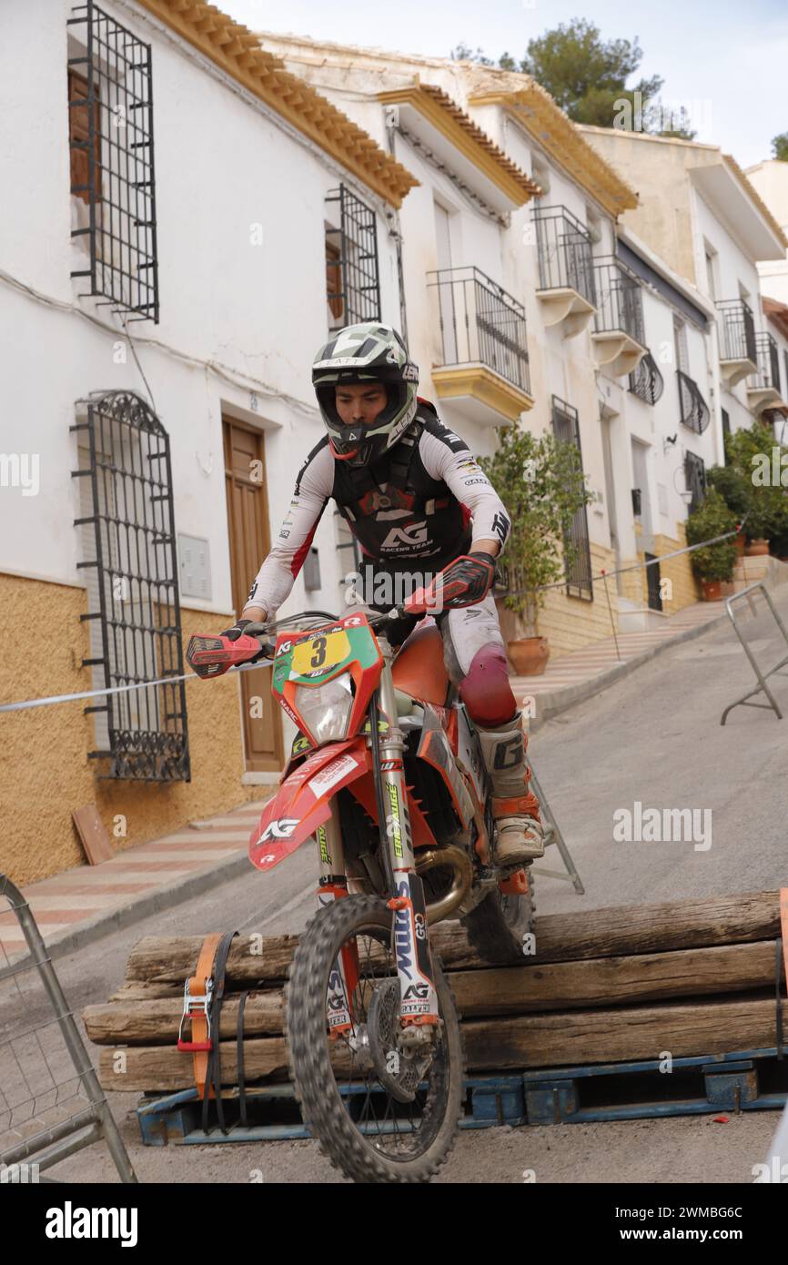 Hard Enduro motorcross in Cantoria 2024, Spain Stock Photo