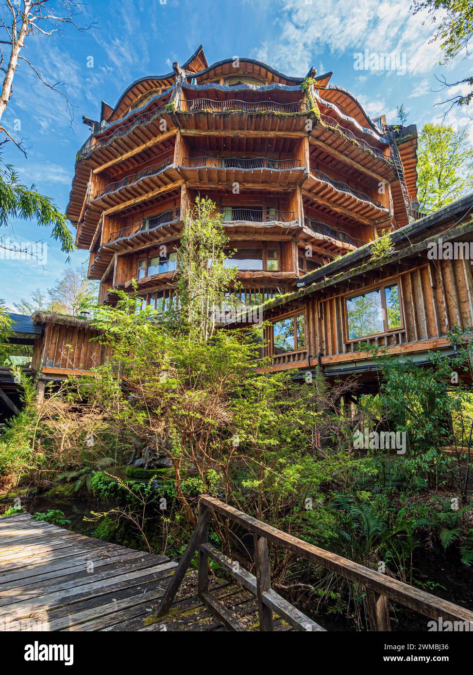 Nothofagus Hotel, Reserva Biológica Huilo Huilo, Chile Stock Photo Alamy