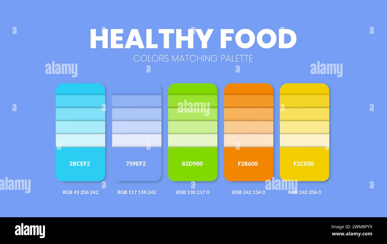 Color Palette In Healthy Food Colour Theme Collections Color Inspiration Or Colour Chart With