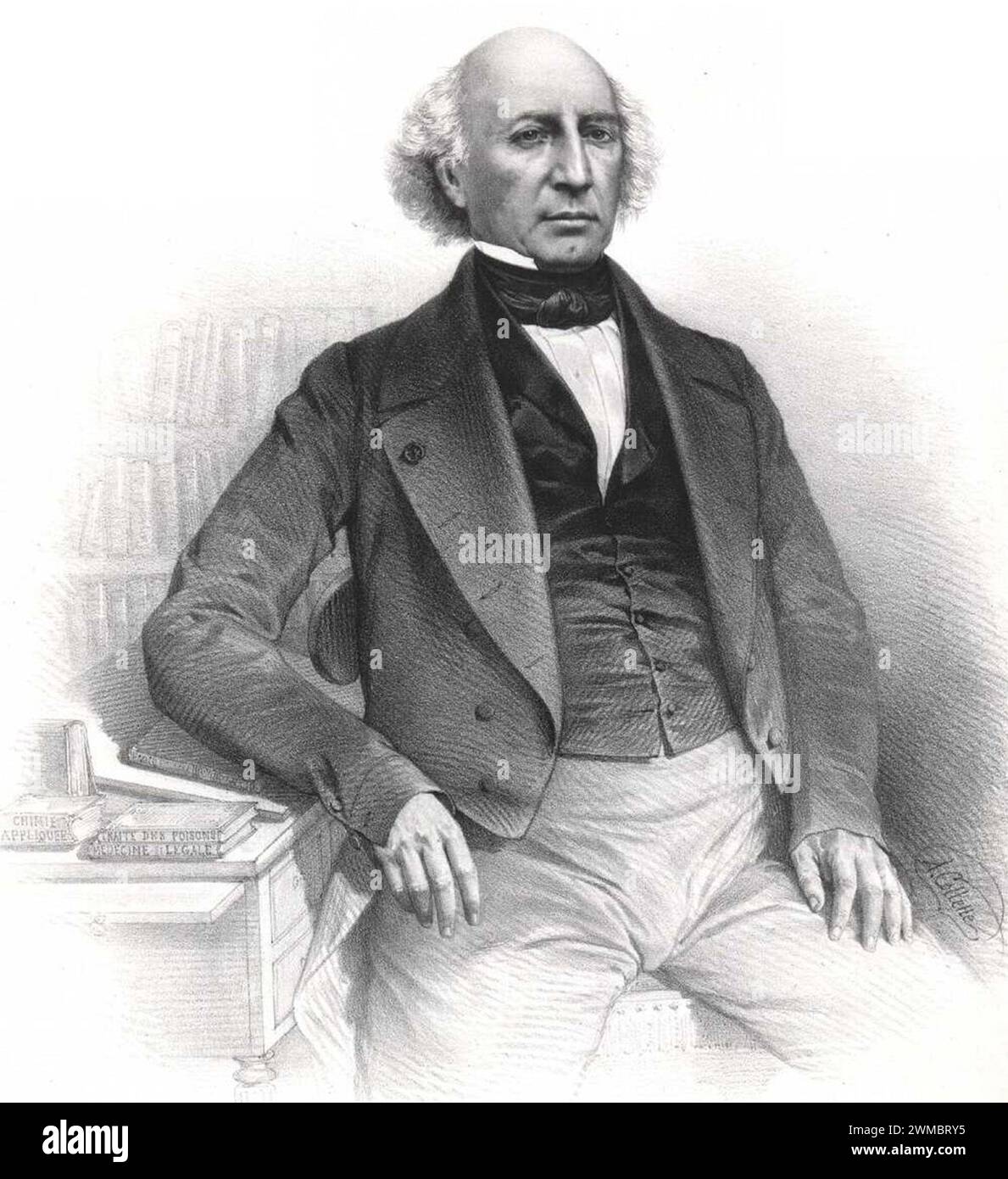 Mathieu Orfila, Mathieu Joseph Bonaventure Orfila (1787 – 1853) Spanish toxicologist and chemist, founder of the science of toxicology. Stock Photo