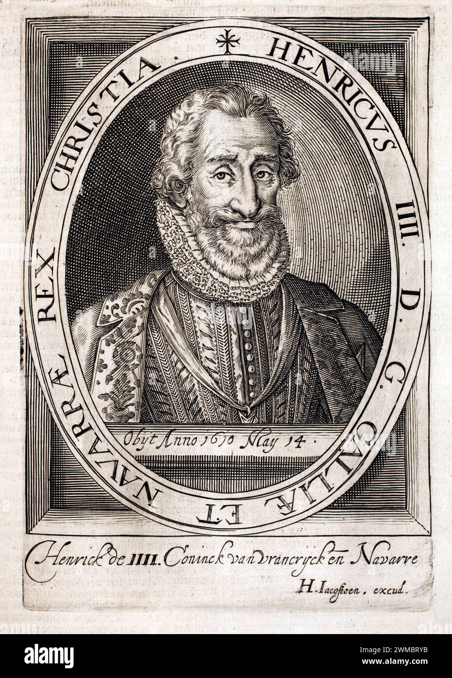 Henry IV (1553 – 1610), Henry the Great, King of Navarre (as Henry III) from 1572 and King of France from 1589 to 1610. Stock Photo