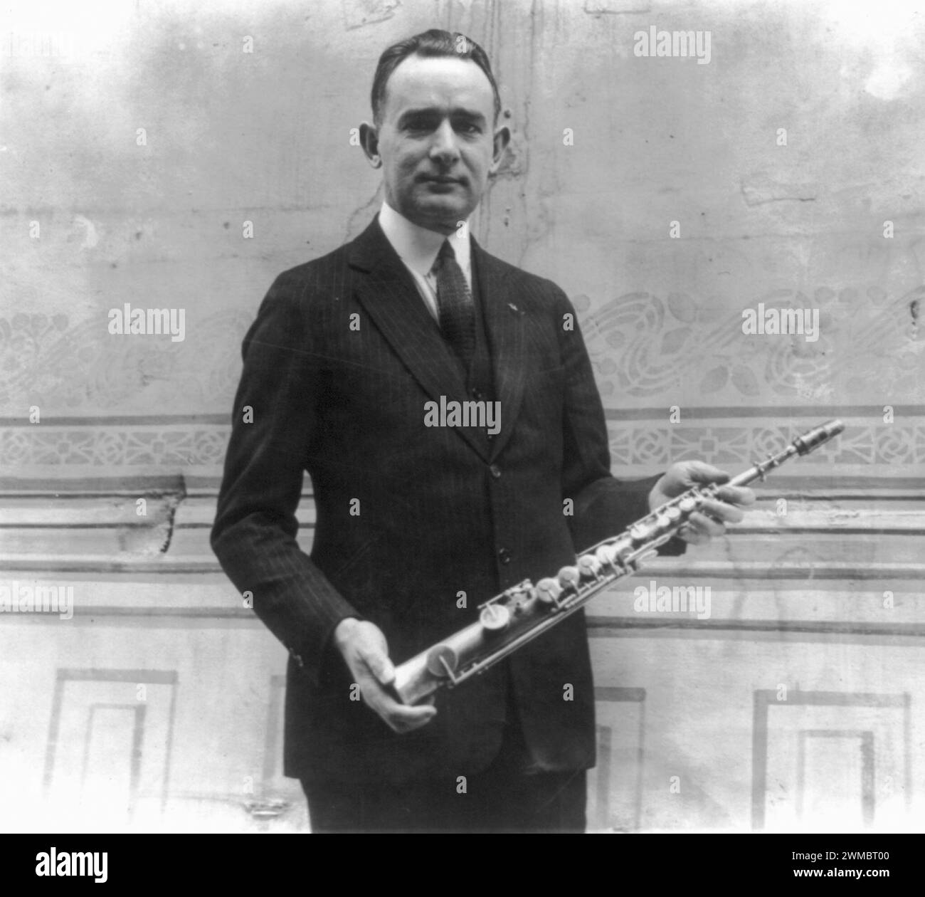 Tomm Brown, who claims to have had the first saxaphone act Stock Photo