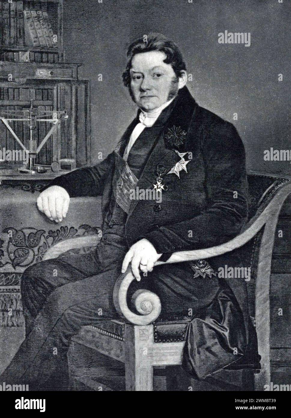 Jacob Berzelius, Jöns Jacob Berzelius, Baron Jöns Jacob Berzelius (1779 – 1848) Swedish chemist. Stock Photo