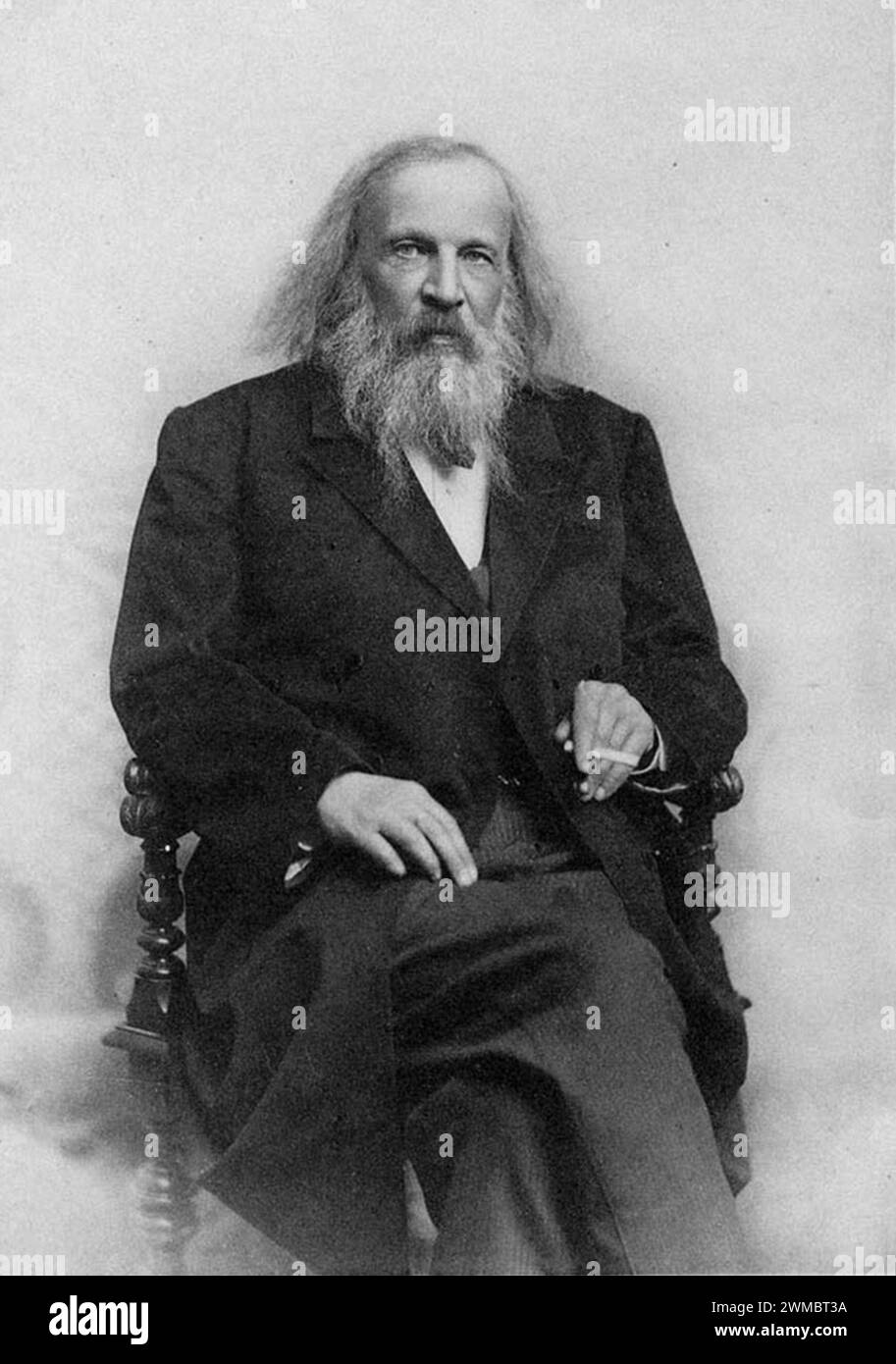 Dmitri Mendeleev, Dmitri Ivanovich Mendeleev (1834 – 1907) Russian chemist and inventor. Stock Photo