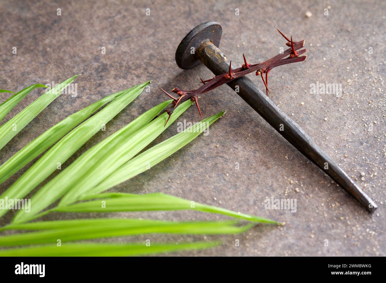 Crown thorns cross made hi-res stock photography and images - Alamy