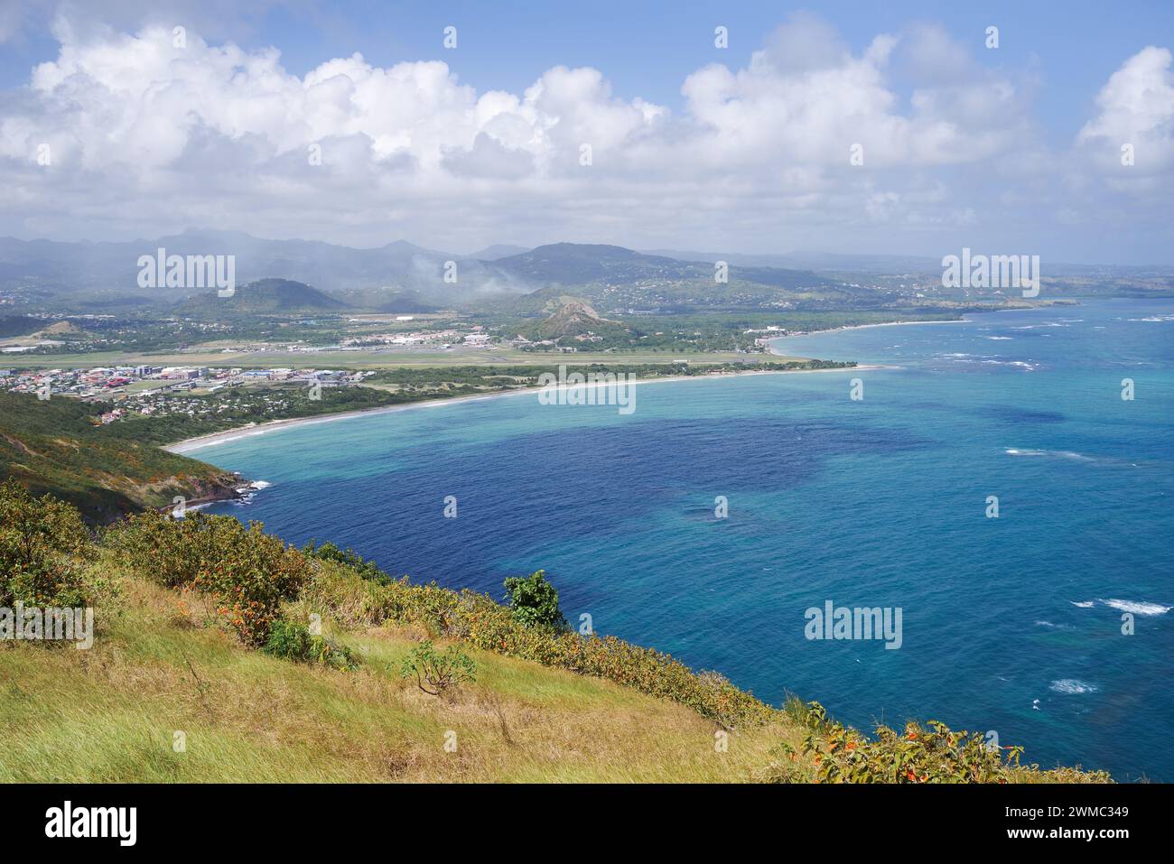 View of the southeast coast from Cape Moule-a-Chique - Saint Lucia, West Indies Stock Photo