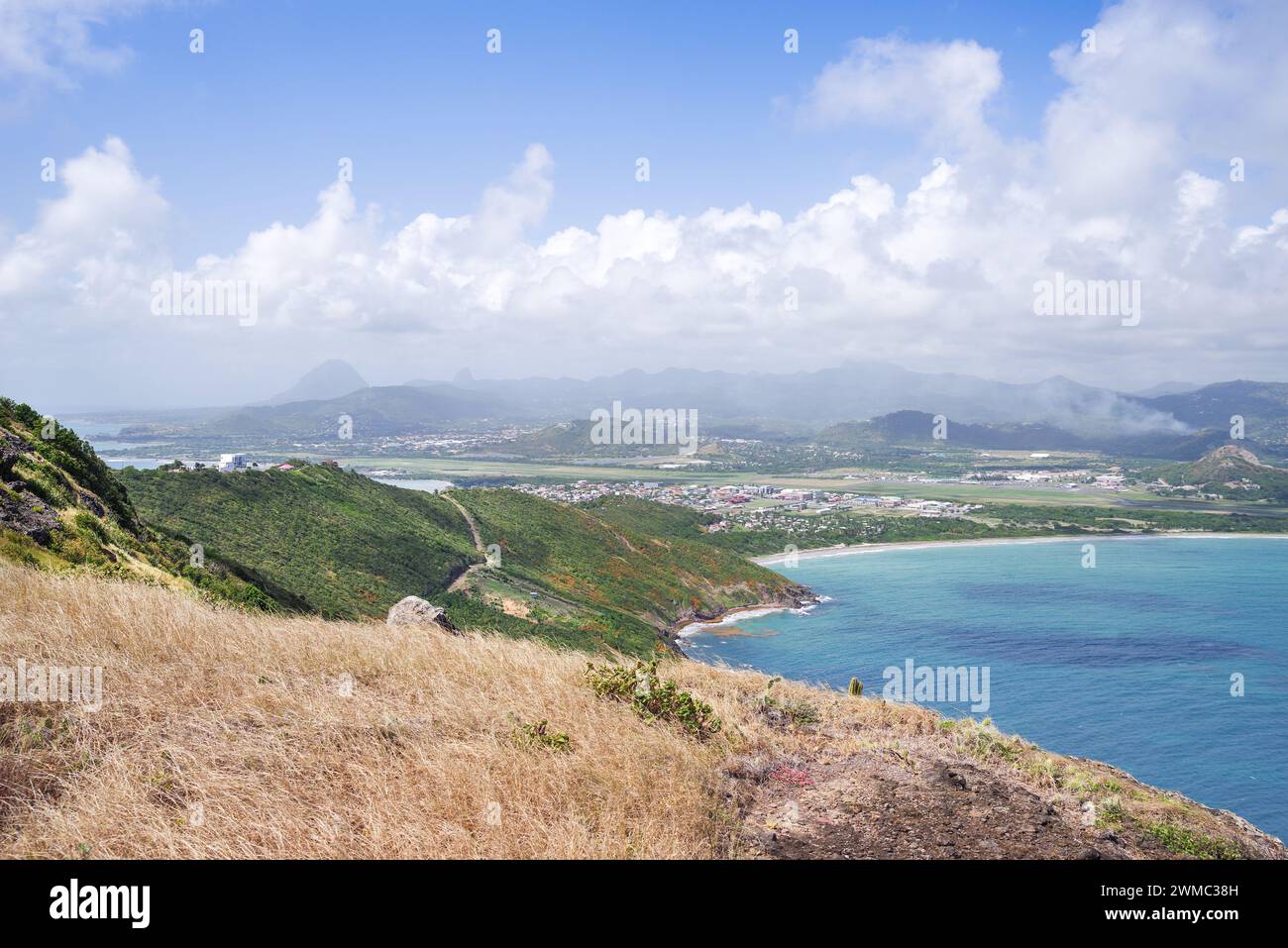 View of the southeast coast from Cape Moule-a-Chique - Saint Lucia, West Indies Stock Photo