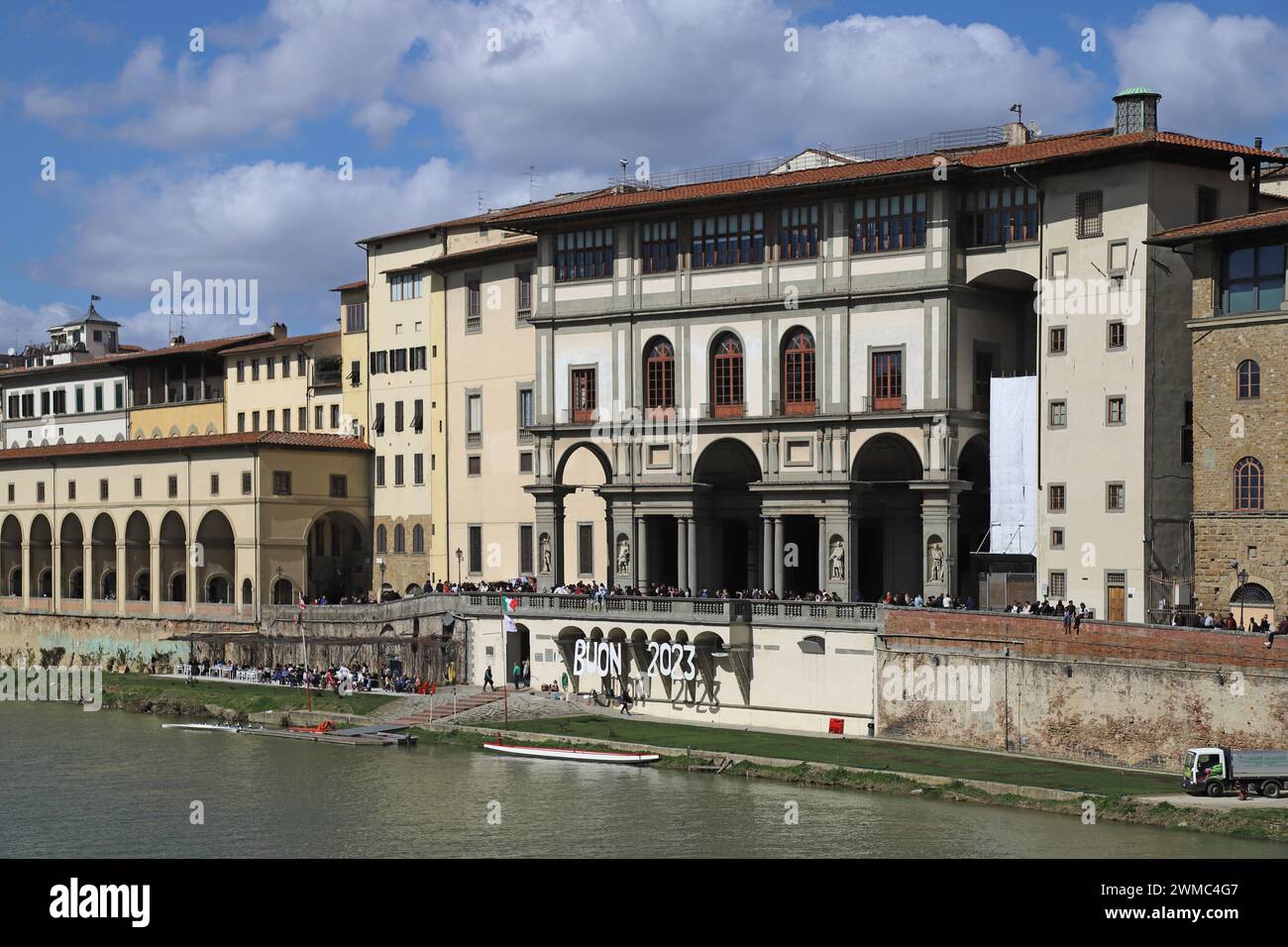 Italien Florenz Toskana Arno Uffizien Stock Photo