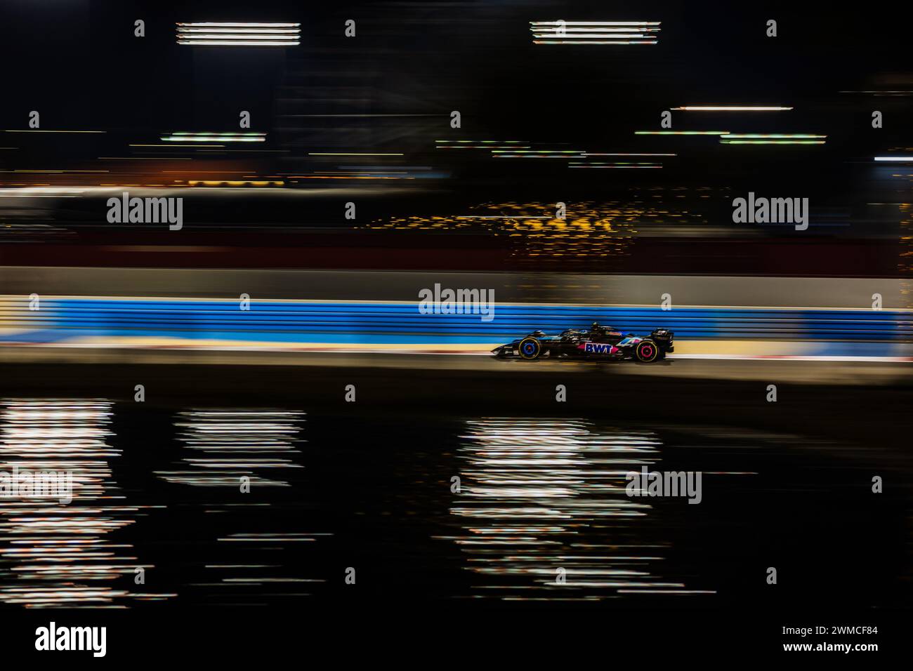 MANAMA, BAHRAIN, Bahrain International Circuit, 23.Feb.2024: Pierre Gasly of France and BWT Alpine F1 Team during Formula One Bahrain testing Stock Photo