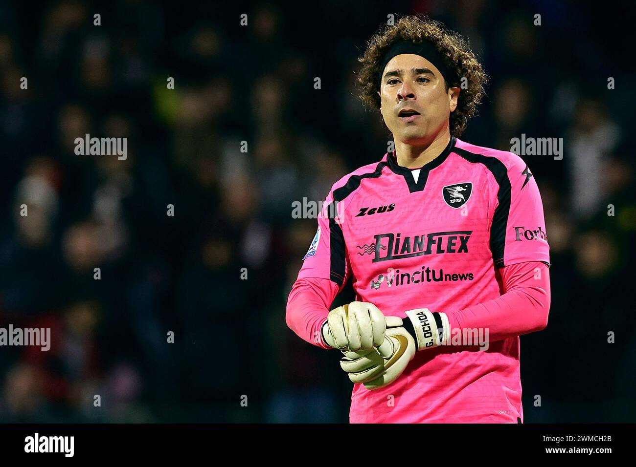 Guillermo Ochoa of US Salernitana during the Serie A football match between US Salernitana and AC Monza at Arechi stadium in Salerno (Italy), February 24th, 2024. Stock Photo