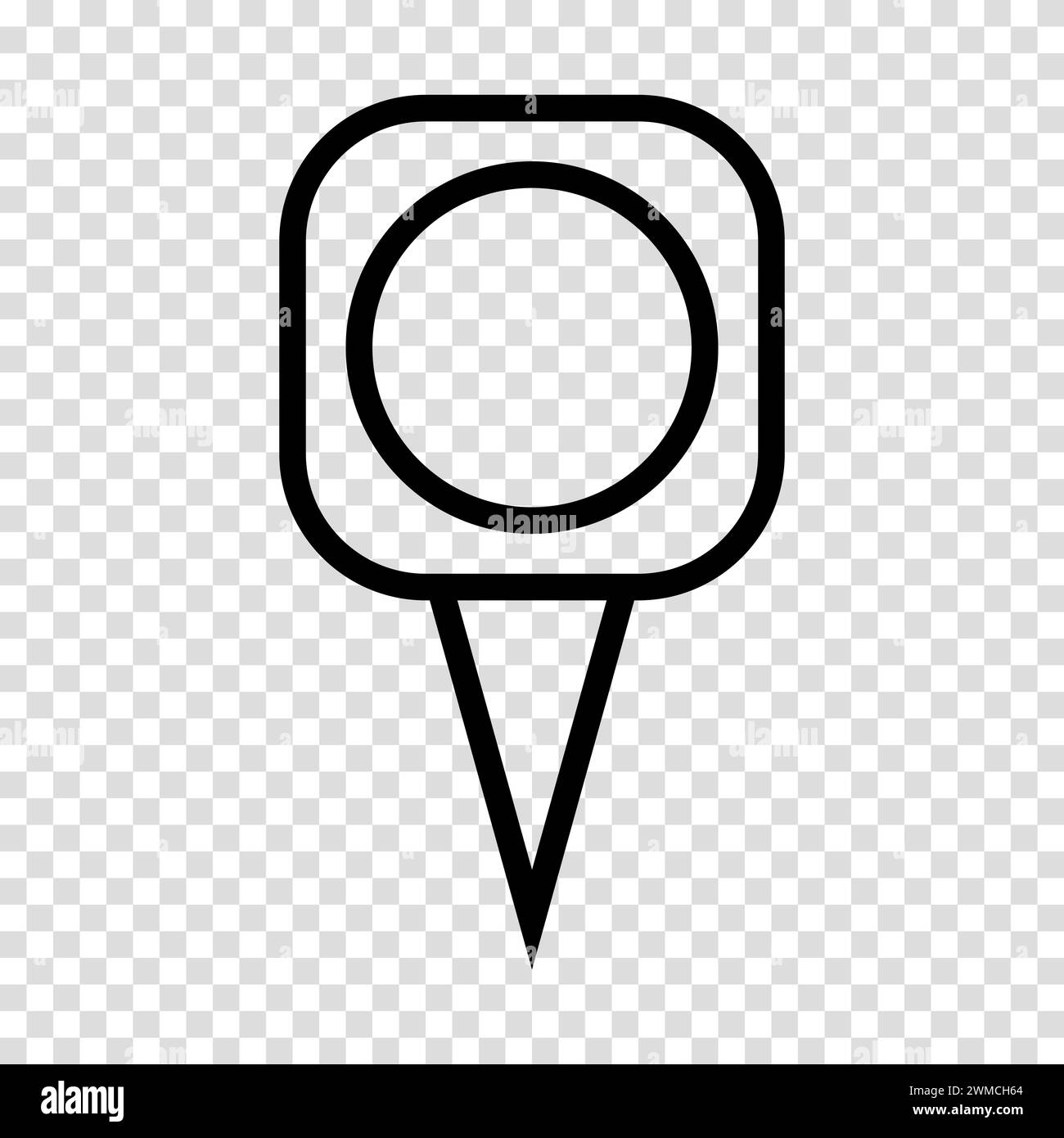 Location pin map icon. Flat design. Vector illustration sign on a ...