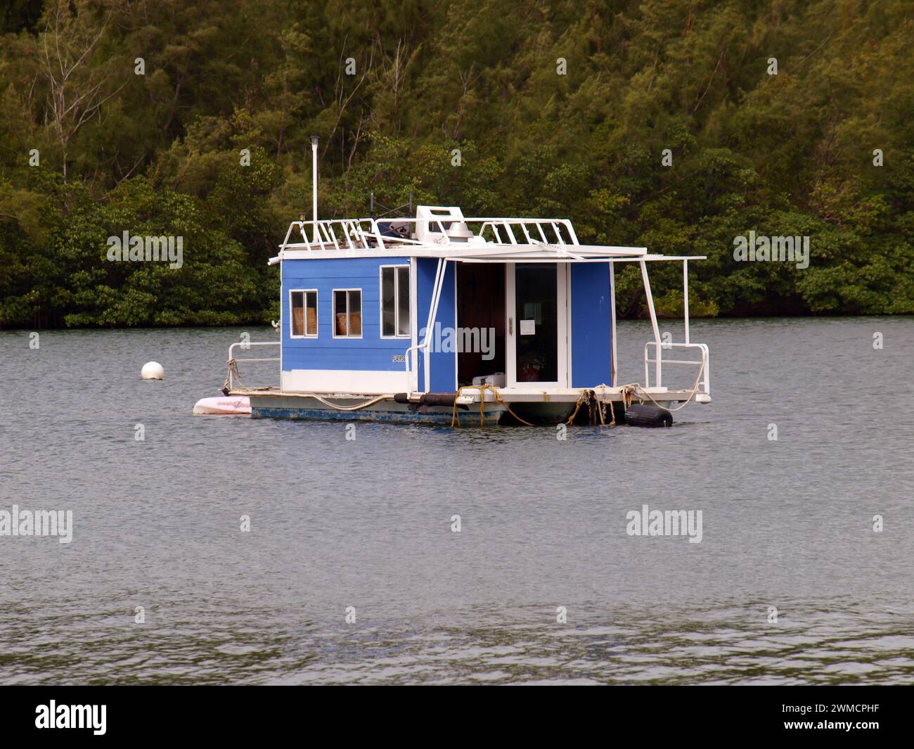 Miami, Florida, United States - January 27, 2024: Boat house in the Oleta River. Stock Photo