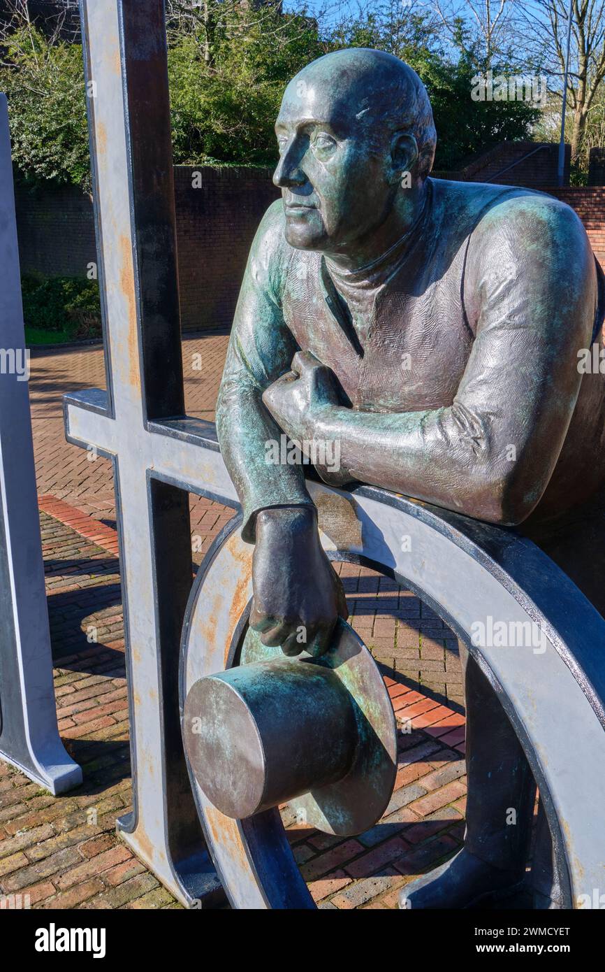 Thomas Telford Statue, Telford Square, Telford, Shropshire Stock Photo