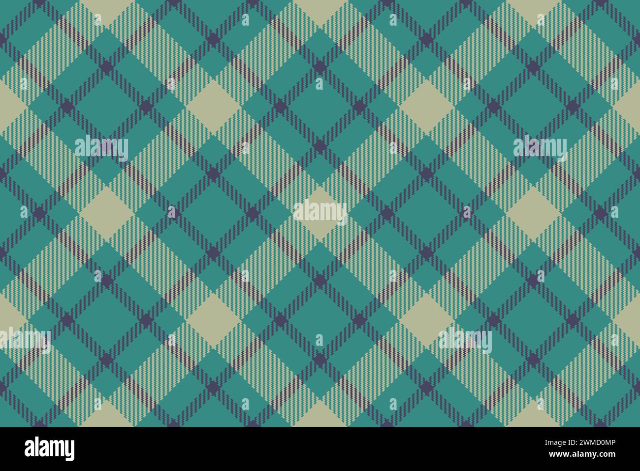 Vibrant texture plaid tartan, quiet vector check background. Styling pattern seamless fabric textile in pastel and teal colors. Stock Vector