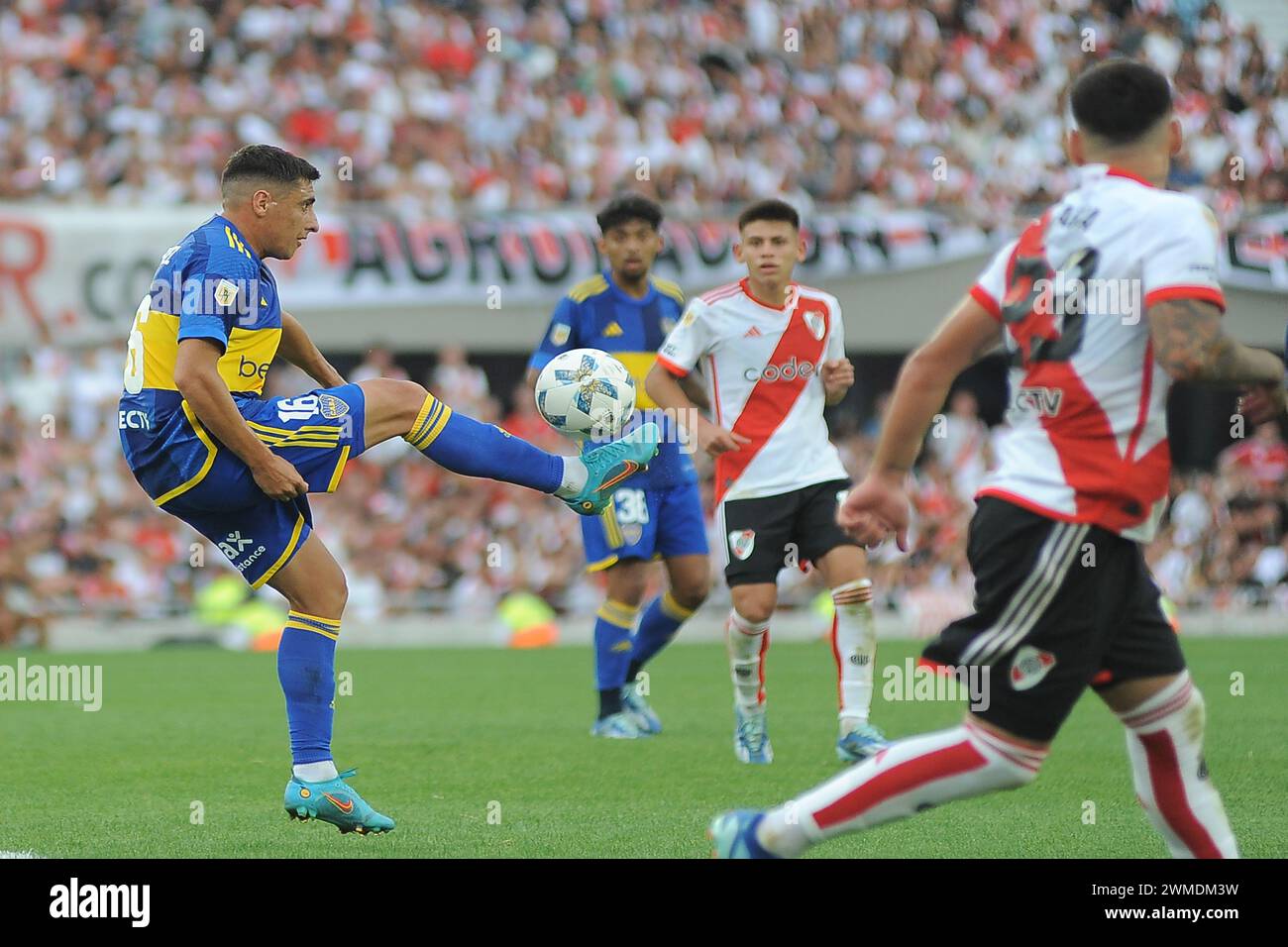 Buenos Aires, Argentina, 25th February 2024. Miguel Merentiel in action