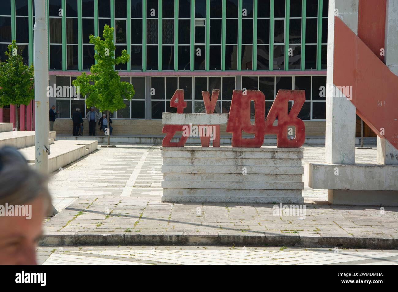 Kommunistische Architektur in Albanien Stock Photo