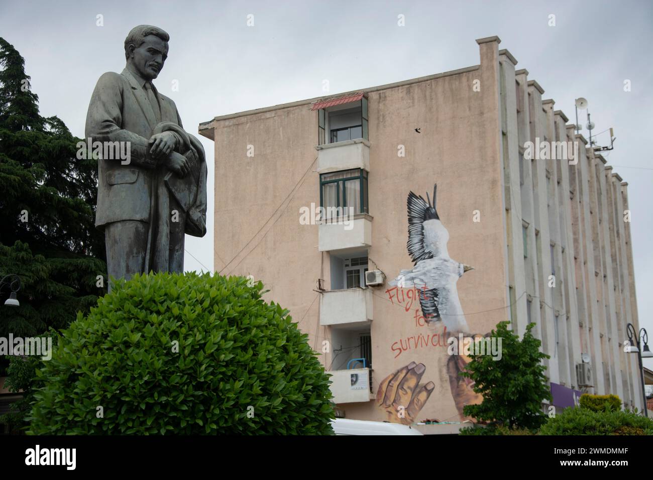 Kommunistische Architektur in Albanien Stock Photo