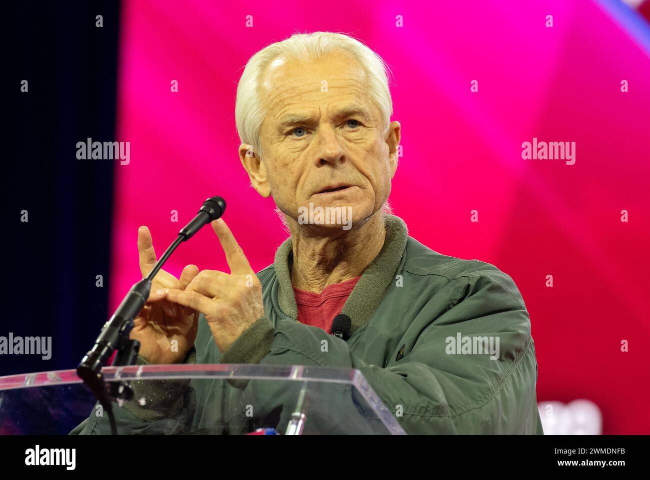 Oxon Hill, United States. 24th Feb, 2024. Peter Navarro, former