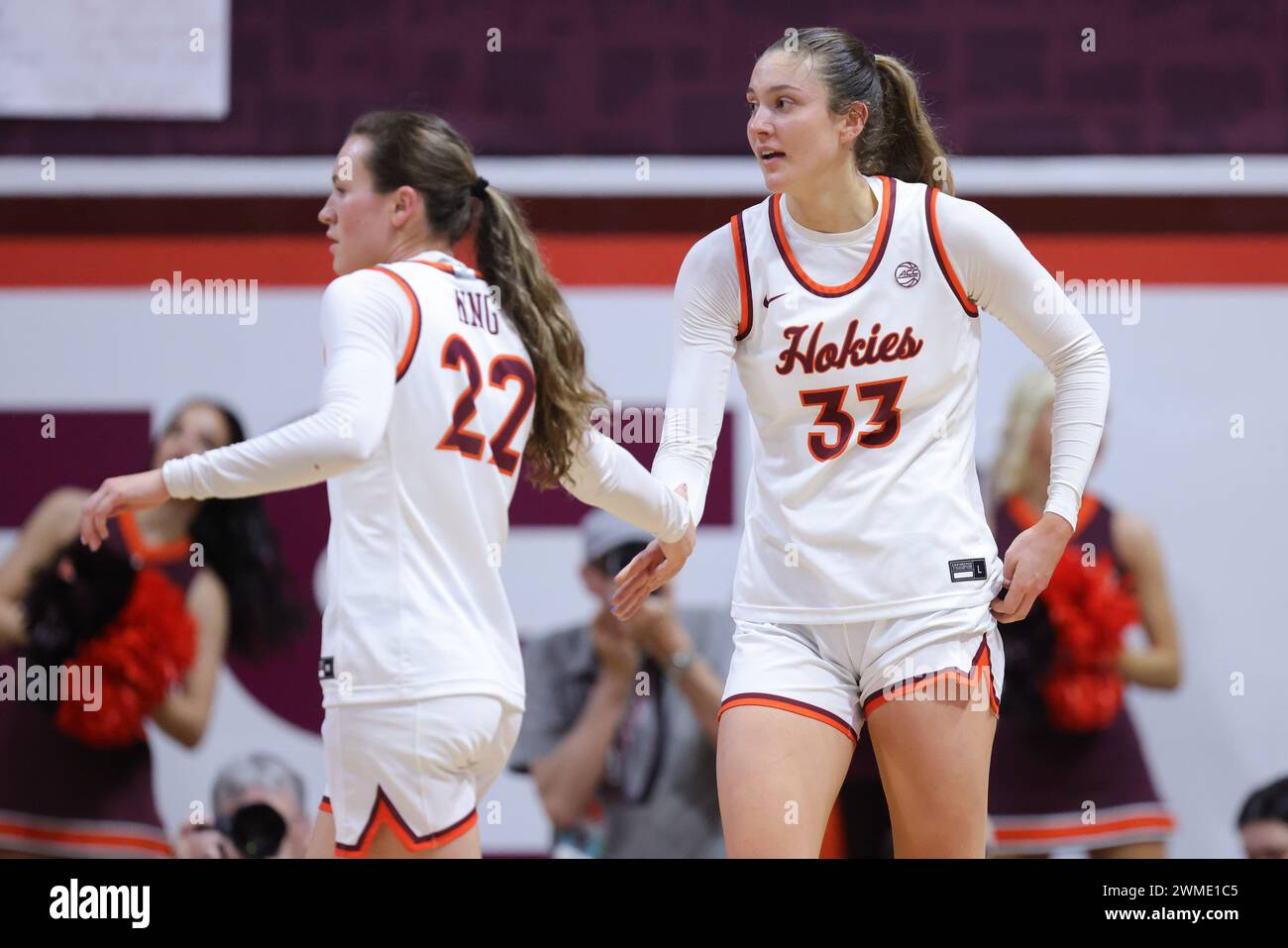 Blacksburg, Virginia, USA. 25th Feb, 2024. Virginia Tech Hokies guard ...
