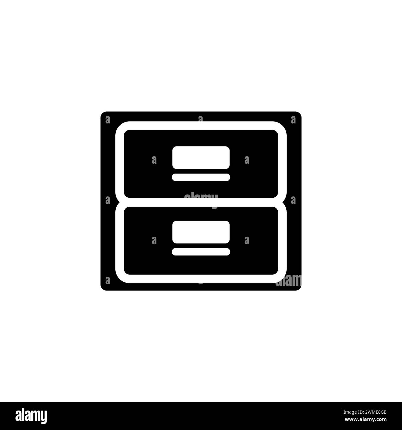 Folder Archive. Cabinet. Drawer flat vector icon. Simple solid symbol isolated on white background Stock Vector