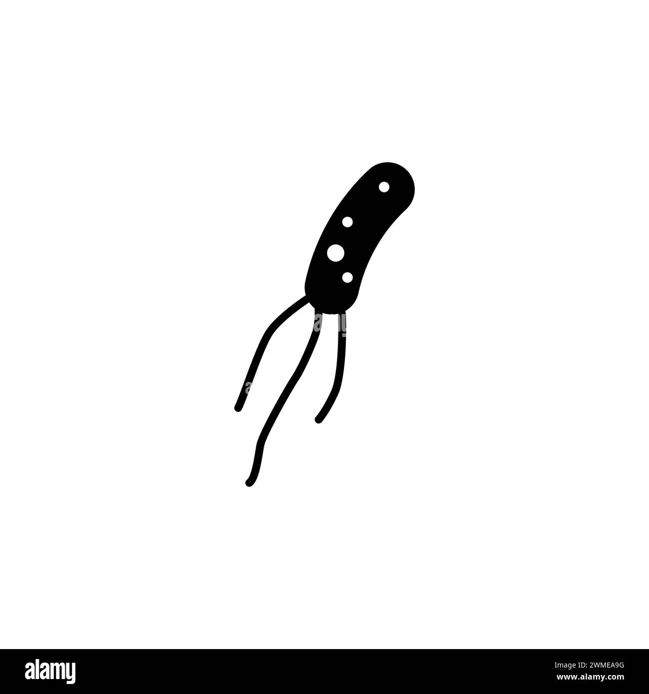 Microorganism flat vector icon. Simple solid symbol isolated on white background Stock Vector