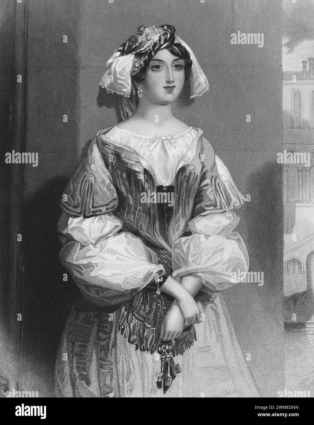 19th century engraving Jessica in Merchant of Venice Stock Photo