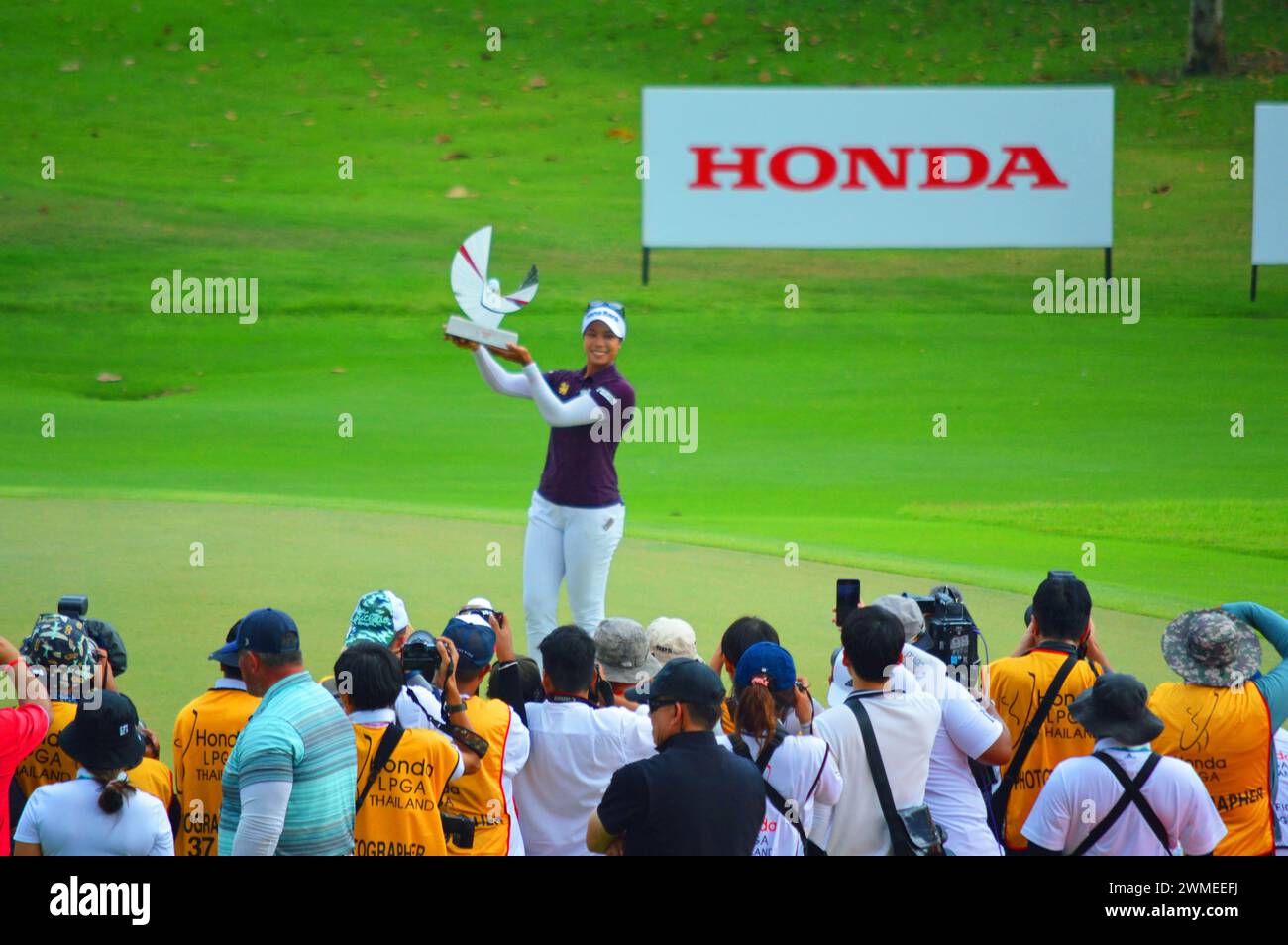 On 25 February, 2024, Patty Tavatanakit, Thailand, rewarded a trophy of