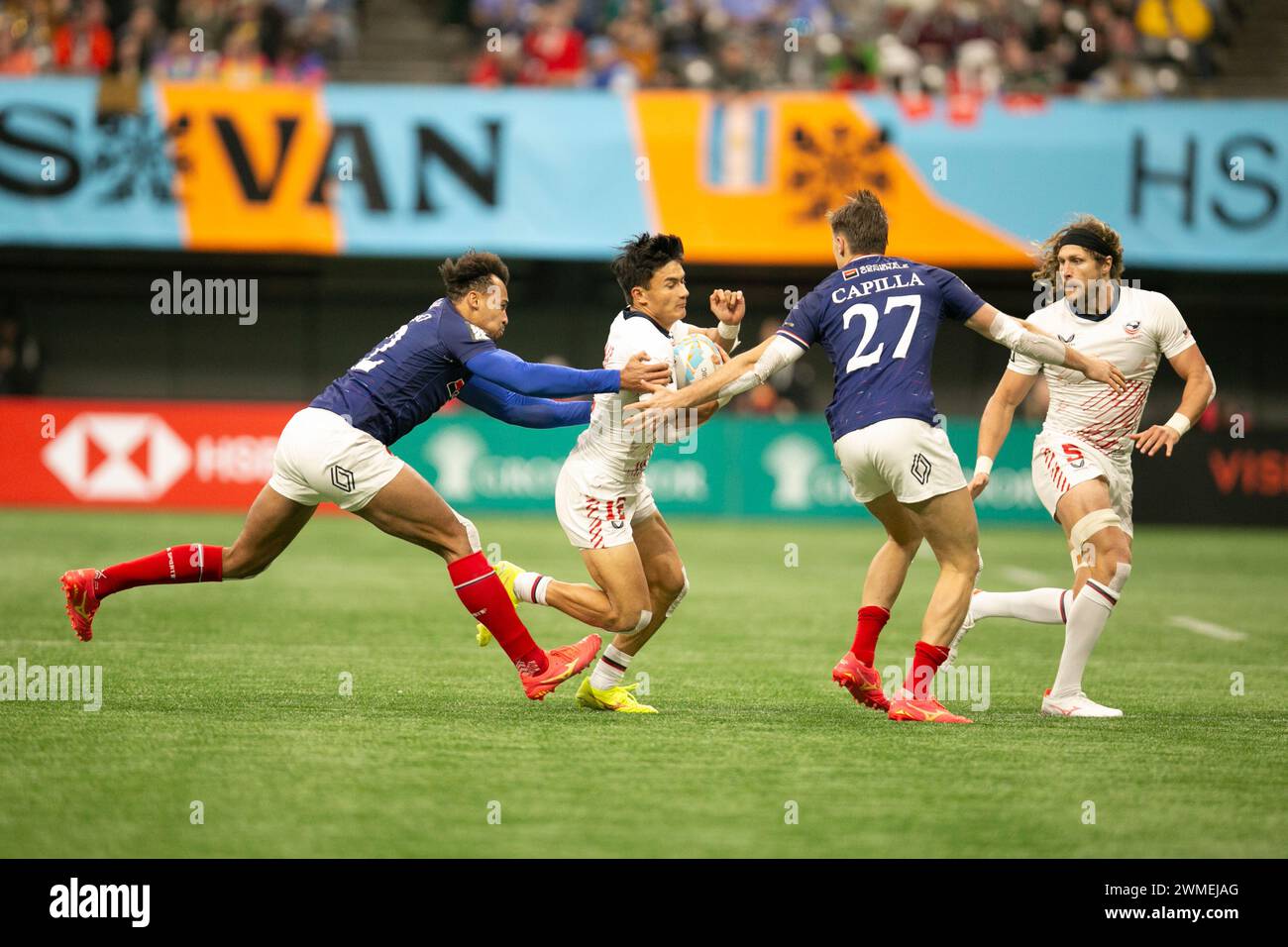 Wire Rugby February 25, 2024: Players in action during the 3RD Place match of the ...