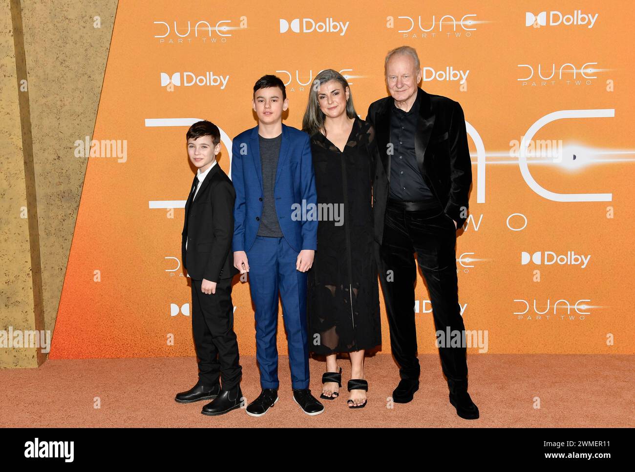 Stellan Skarsgard, right, Megan Everett-Skarsgard and their children ...