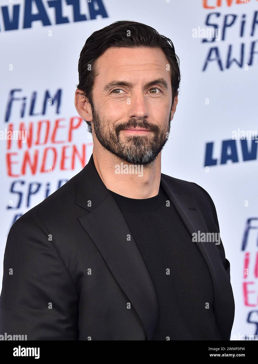 Milo Ventimiglia arriving to the 2024 Film Independent Spirit Awards at