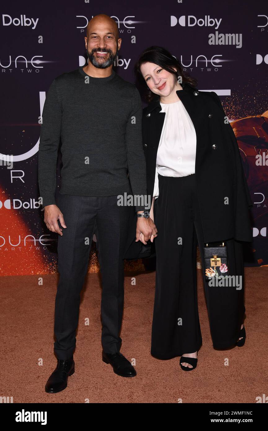 New York, USA. 25th Feb, 2024. (L-R) Keegan-Michael Key and Cynthia Blaise attend the New York Premiere of Warner Bros. 'Dune: Part Two' at Josie Robertson Plaza at Lincoln Center, New York, NY, February 25, 2024. (Photo by Anthony Behar/Sipa USA) Credit: Sipa USA/Alamy Live News Stock Photo