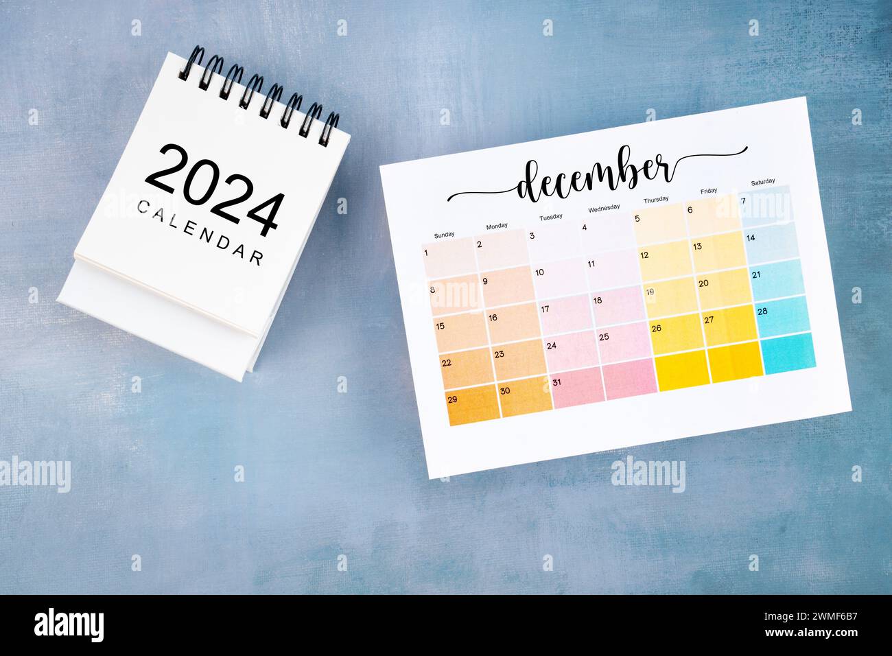December 2024 calendar page hi-res stock photography and images - Alamy