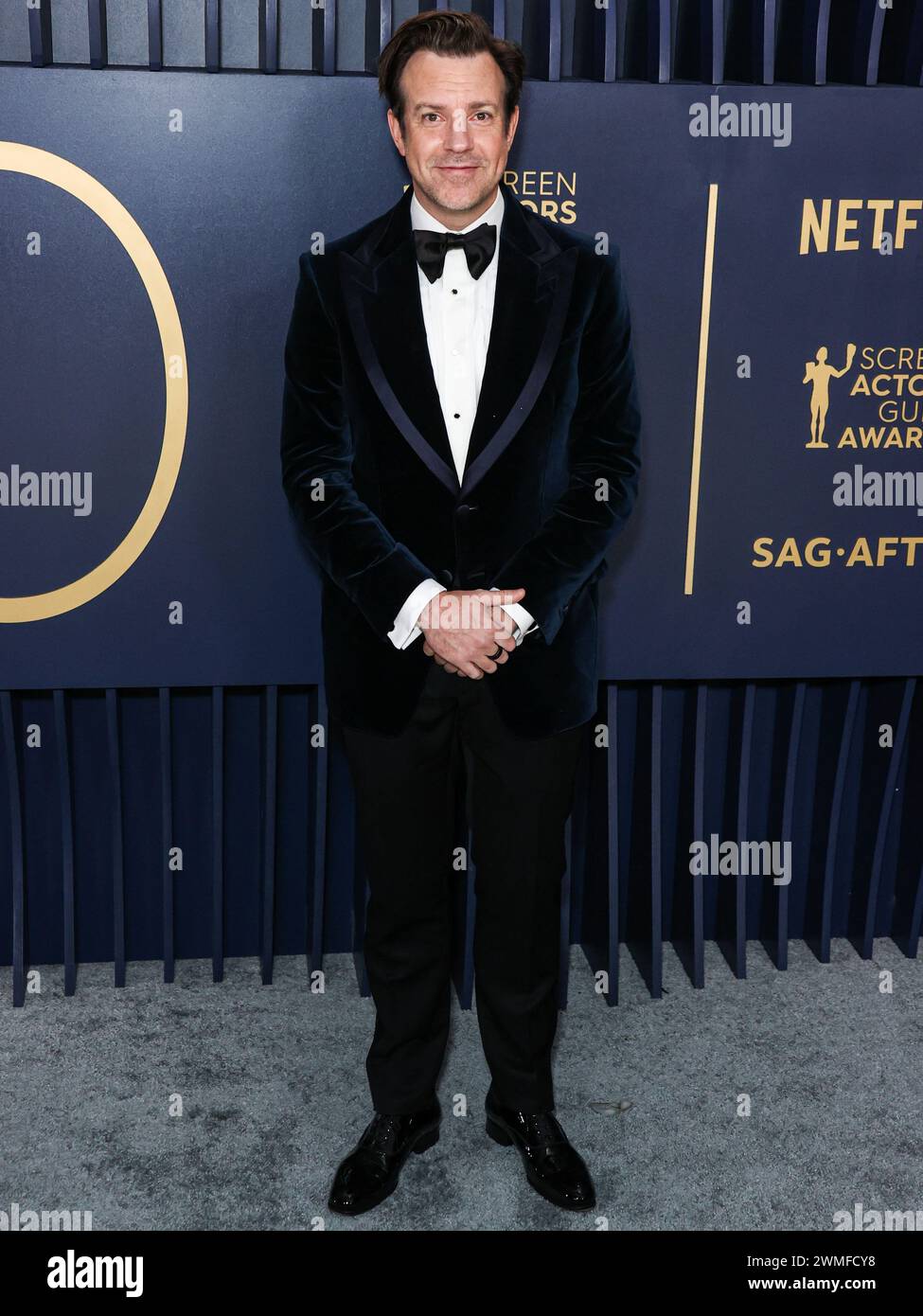 LOS ANGELES, CALIFORNIA, USA - FEBRUARY 24: Jason Sudeikis arrives at the 30th Annual Screen Actors Guild Awards held at the Shrine Auditorium and Expo Hall on February 24, 2024 in Los Angeles, California, United States. (Photo by Xavier Collin/Image Press Agency) Stock Photo